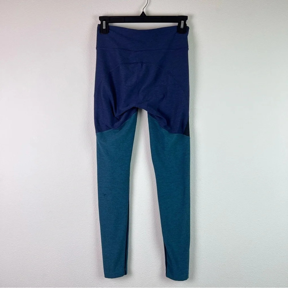 Outdoor Voices 7/8 Colorblock Leggings, (S)Navy Blue Turquoise and Black, - Picture 2 of 10